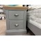 TCH Furniture Coelo Bedside Table 2 Drawers ( PAIR ) Small in Grey - Clearance