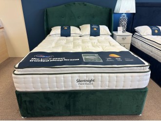 Silentnight Botanic 1600 Plant Based King Size Divan Set with Winged Headboard 