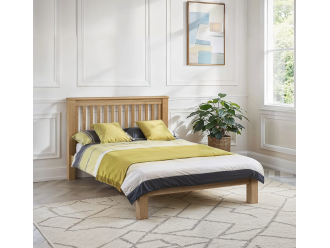 Julian Bowen Amsterdam Oak Bed - Low Foot End