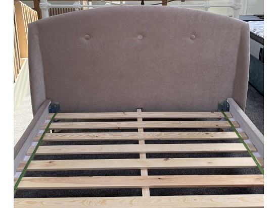 Silentnight King Size Bed in Soft Pink with matching Rochester headboard