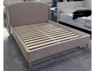 Silentnight King Size Bed in Soft Pink with matching Rochester headboard