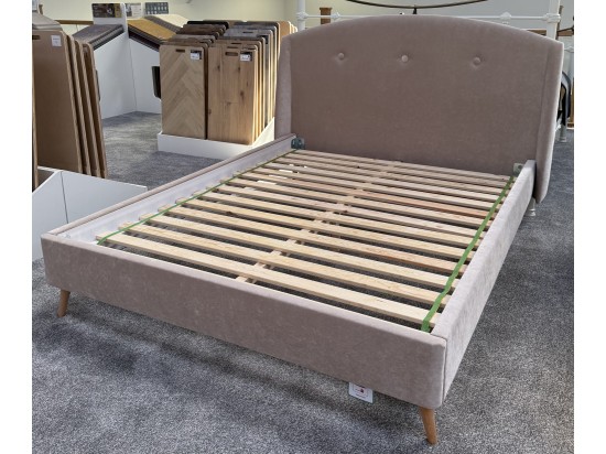 Silentnight King Size Bed in Soft Pink with matching Rochester headboard